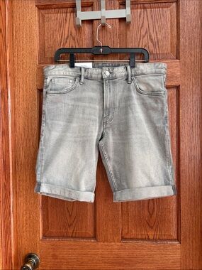 H&M Light Gray Denim Roll-Cuff Men's Shorts